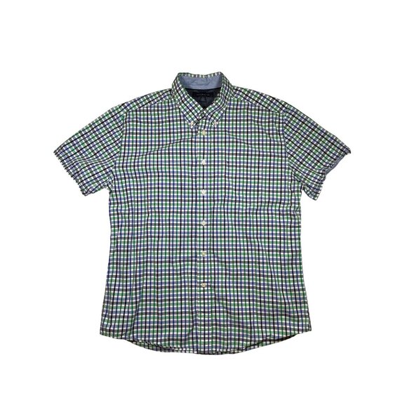 Tommy Hilfiger Men's Plaid Short Sleeve Button Down Shirt Size XL - Picture 1 of 7